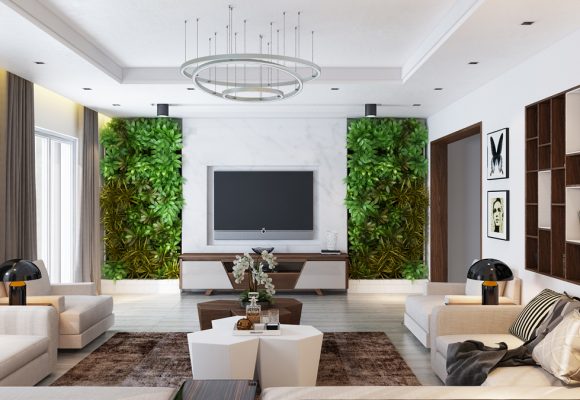 Không gian biệt thự xanh mướt tại thành phố giao lưu nhà chị Vân Anh