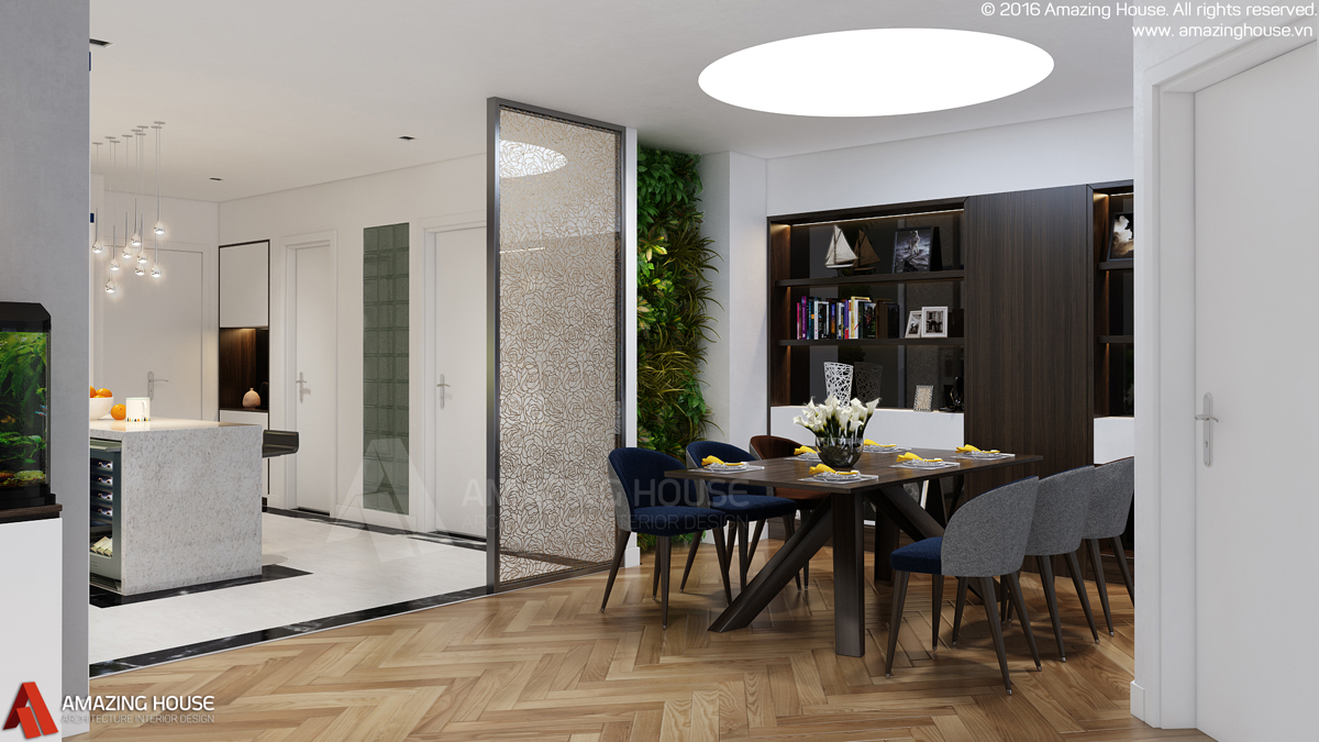 Sự phá cách trong thiết kế nội thất căn hộ chung cư nhà anh Tùng